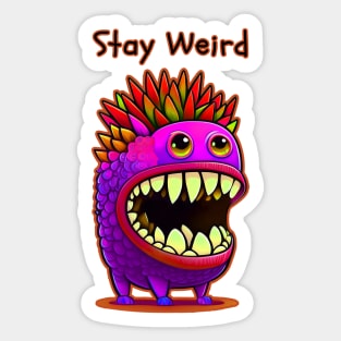Stay Weird Monster Pop Art Sticker